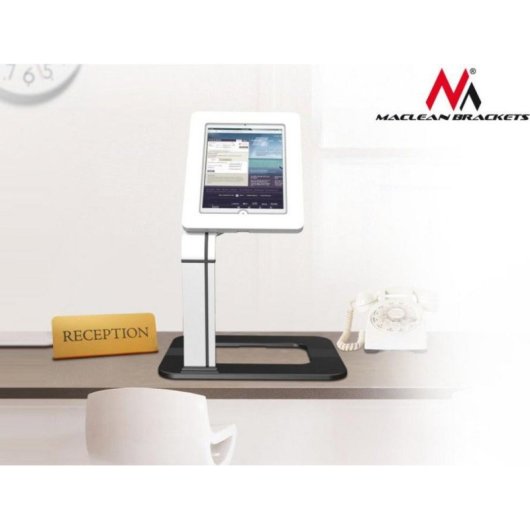 Supporto da scrivania Maclean MC-644 per tablet con blocco anti-vandalismo