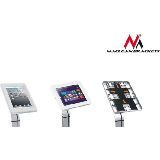 Supporto da scrivania Maclean MC-644 per tablet con blocco anti-vandalismo