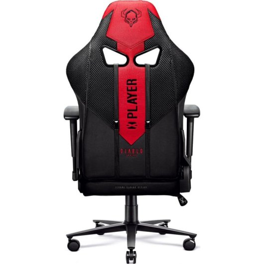Silla gaming Diablo Chairs X-Player 2.0 tamaño normal tejido rojo-antracita