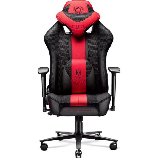 Silla gaming Diablo Chairs X-Player 2.0 tamaño normal tejido rojo-antracita