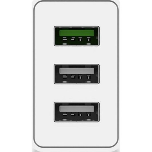 Carregador de parede Krux Quick Charge 3.0 3x USB-A 6A 30W branco