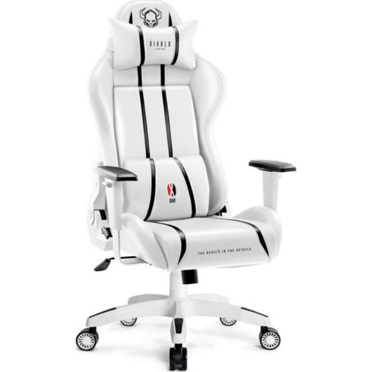 Silla gaming Diablo Chairs X-One 2.0 blanco regulable 150 kg
