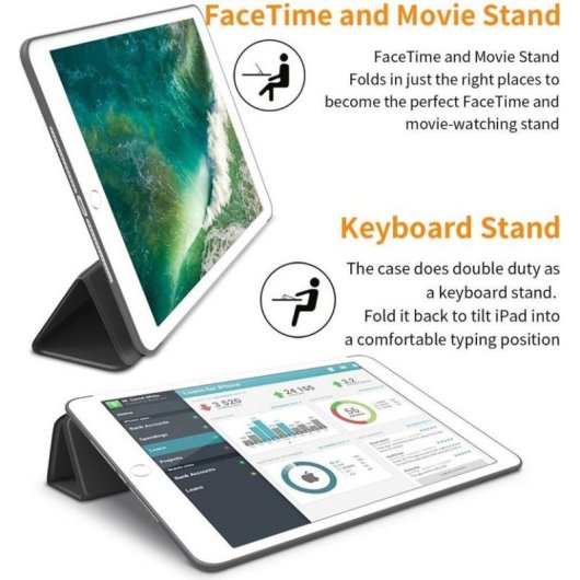 Fondina Tech-Protect Smartcase per iPad 9,7" Chiusura Magnetica Nera