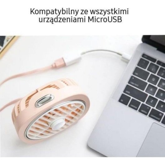 Ventoinha de Sobremesa USB Usams ZB065 4W 1 Velocidade Luz Noturna Silenciosa Compacta