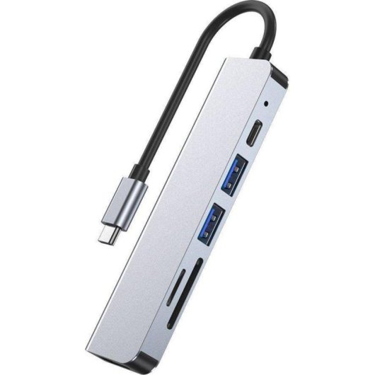 USB-C Hub Tech-Protect V4 6-in-1 HDMI USB 3.0 Kartenleser