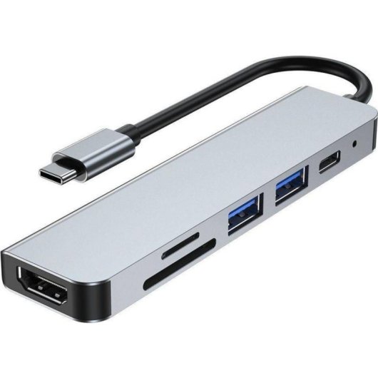 USB-C Hub Tech-Protect V4 6-in-1 HDMI USB 3.0 Kartenleser