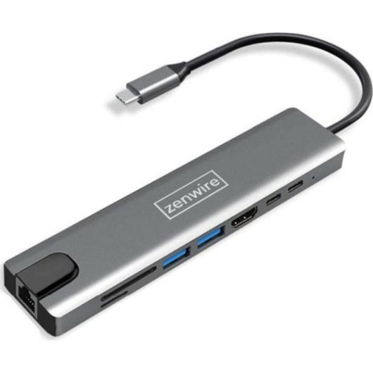 Zenwire USB-C 9-in-1 Hub mit HDMI, LAN und SD-Kartenleser