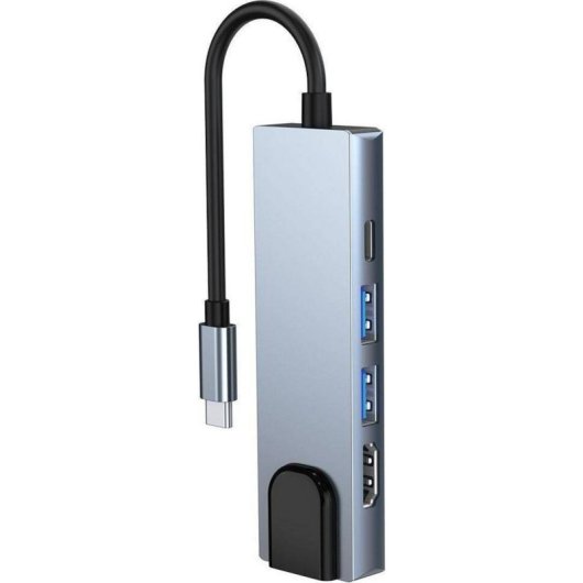 Docking-Station Tech-Protect V3 5-in-1 USB-C HDMI Grau