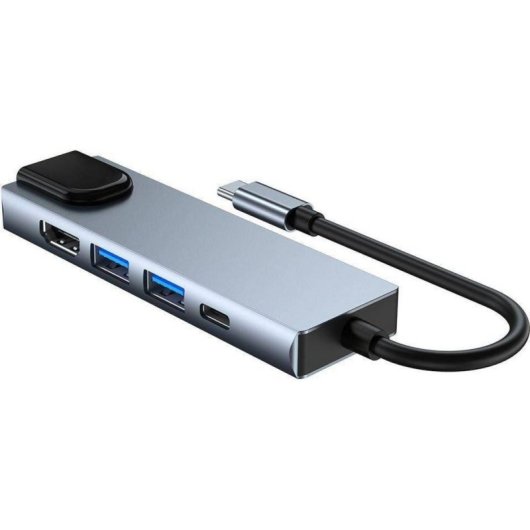 Docking-Station Tech-Protect V3 5-in-1 USB-C HDMI Grau
