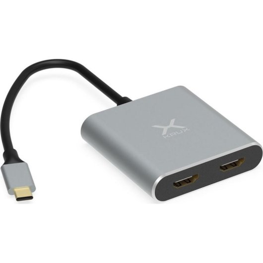 Adaptador Hub USB-C Krux KRX0049 2 HDMI 4K Power Delivery