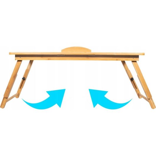 Mesa para portátil Leobert modelo 14942 ajustable bambú XL plegable