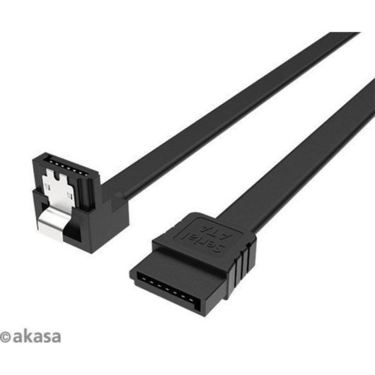 Cable SATA Akasa 6Gb/s 0.5m conector en ángulo Negro