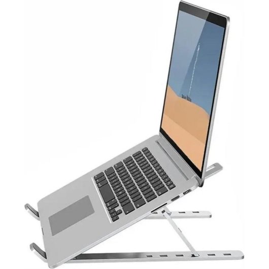 Suporte portátil Swissten Aluminum Pad 10-15" alumínio ajustável e dobrável