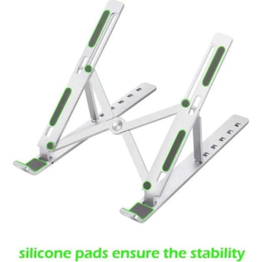 Suporte portátil Swissten Aluminum Pad 10-15" alumínio ajustável e dobrável