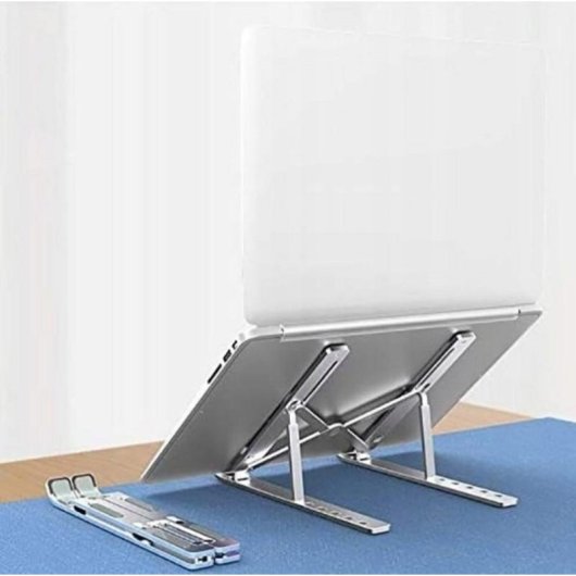Suporte portátil Swissten Aluminum Pad 10-15" alumínio ajustável e dobrável