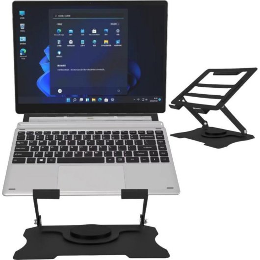 Ergonomischer Laptopständer Mozos N4-BK Höhenverstellbar Faltbar Schwarz