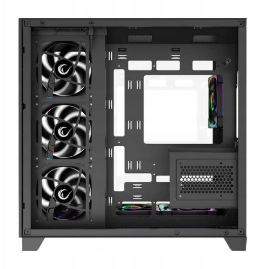 PC-Gehäuse Rampage Sealite 7 Lüfter ARGB ATX Schwarz