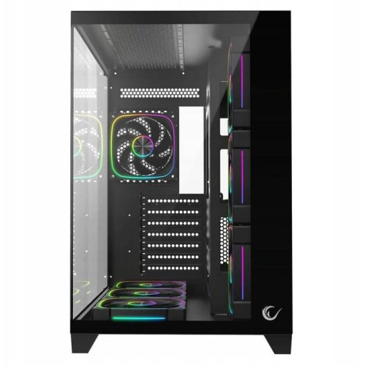 PC-Gehäuse Rampage Sealite 7 Lüfter ARGB ATX Schwarz