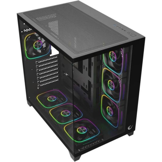 PC-Gehäuse Rampage Sealite 7 Lüfter ARGB ATX Schwarz