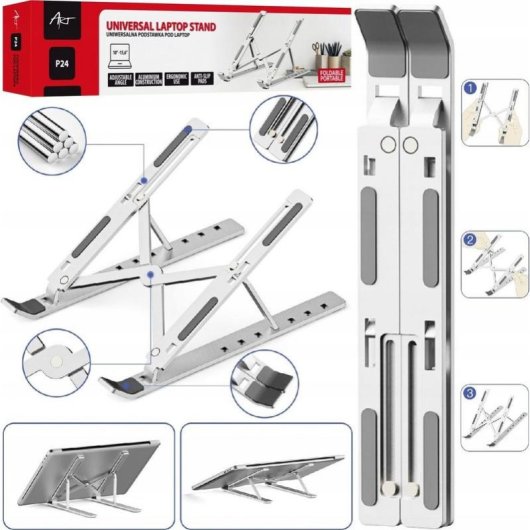 Verstellbarer Laptop-Ständer Art P24 aus Aluminium faltbar