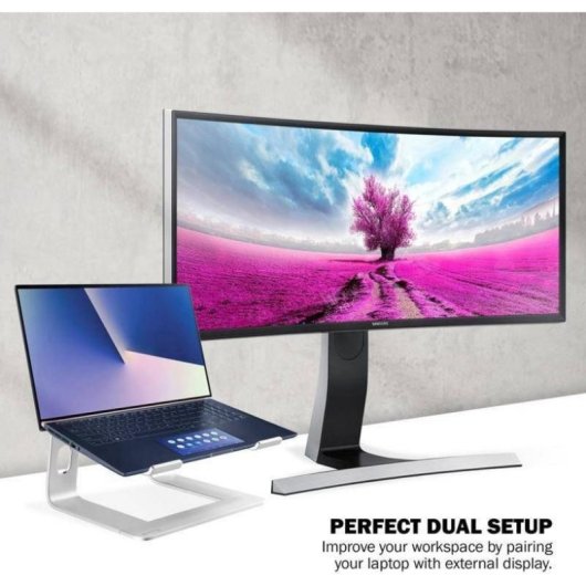 Crong AluBench Alu Laptopständer Grau Universal Faltbar