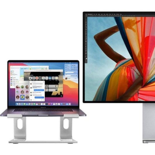 Crong AluBench Alu Laptopständer Grau Universal Faltbar