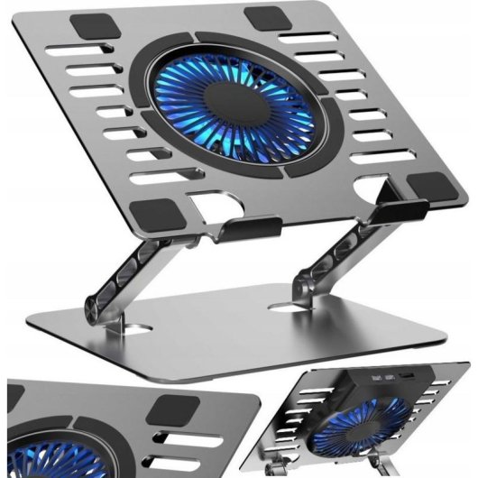 Soporte refrigeración portátil Art P12 aluminio regulable LED