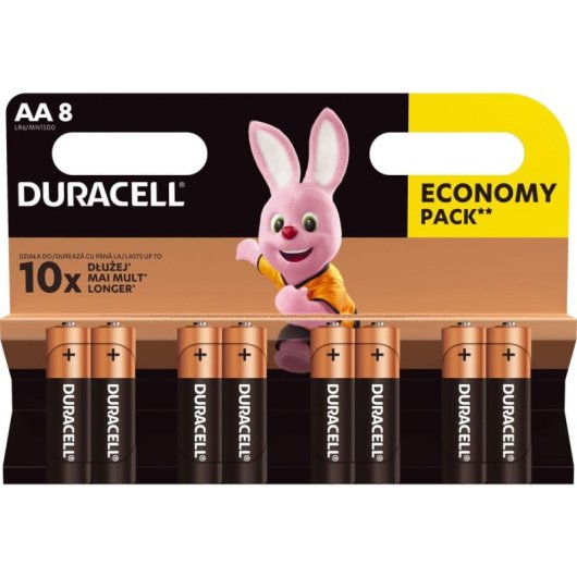 Batterie Duracell Basic AA 1500mAh 8 Stück alkalisch