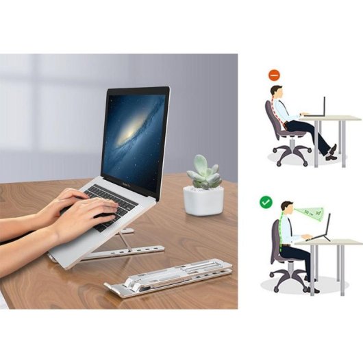 Soporte para portátil Mozos N3 Aluminio Plegable 17"