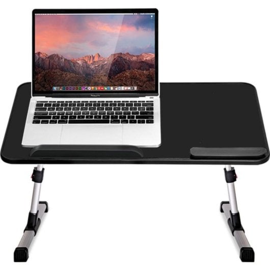 Mesa Gaming Mozos 17" MDF Regolabile Pieghevole Antiscivolo Nera