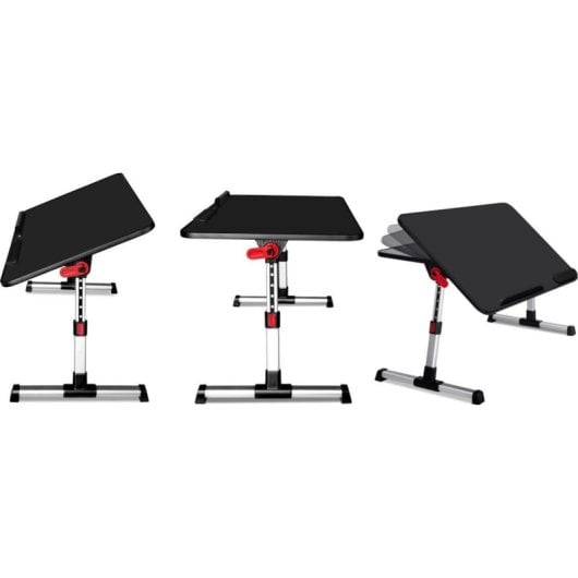 Mesa Gaming Mozos 17" MDF Regolabile Pieghevole Antiscivolo Nera