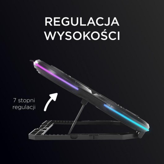 Kühlung für Laptop Rampage PROTE R6 6 Lüfter RGB regelbar