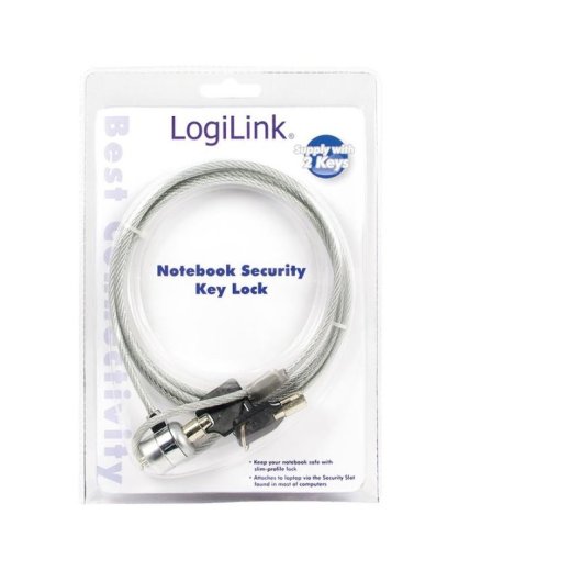 Schutzkabel LogiLink Notebook Security Lock 1.5m Schlüsselschloss