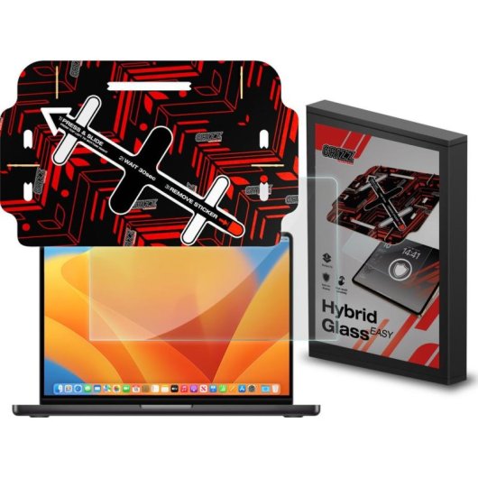 Bildschirmschutz GrizzGlass HybridGlass Easy für MacBook Pro 16