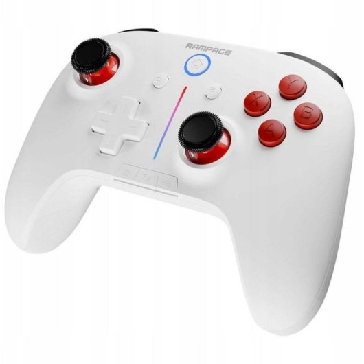 Controlador gaming Rampage Hydra Pro blanco con estación de carga