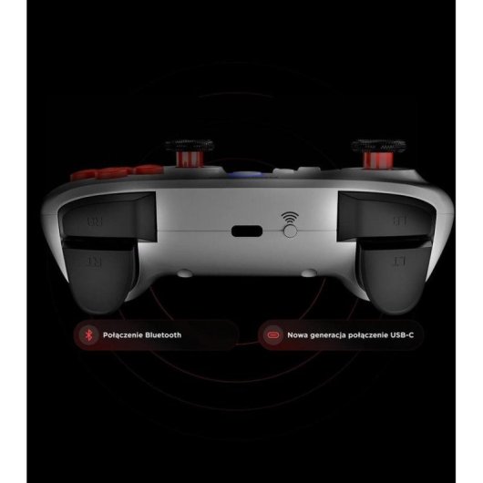 Controlador gaming Rampage Hydra Pro blanco con estación de carga
