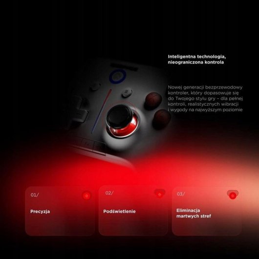 Controlador gaming Rampage Hydra Pro blanco con estación de carga