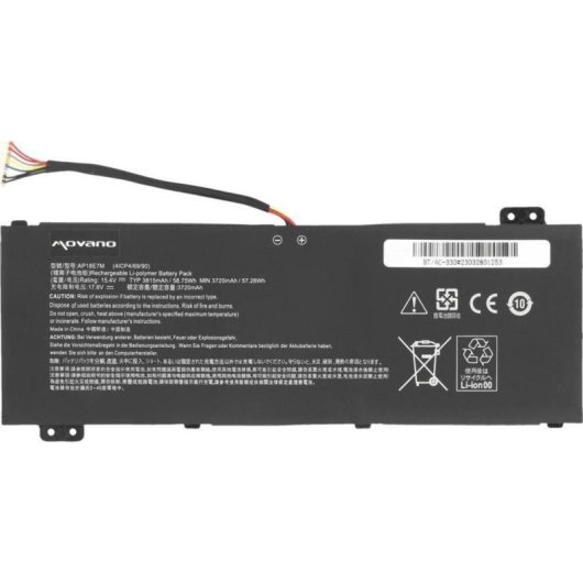 Bateria de Substituição Movano AP18E7M Li-Poly 15,4 V 3820 mAh para Acer