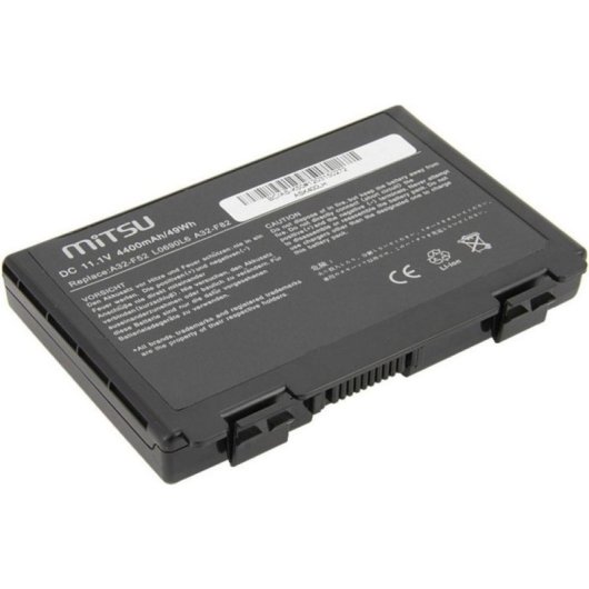 Batería Mitsu para Asus F82 K40 K50 K60 K70 4400 mAh 11.1 V Li-Ion