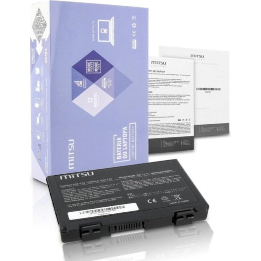 Batería Mitsu para Asus F82 K40 K50 K60 K70 4400 mAh 11.1 V Li-Ion