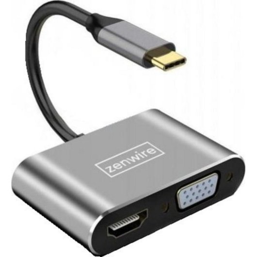 USB-C Adapter Zenwire 4 in 1 2 HDMI USB 3.0 Power Delivery 87W