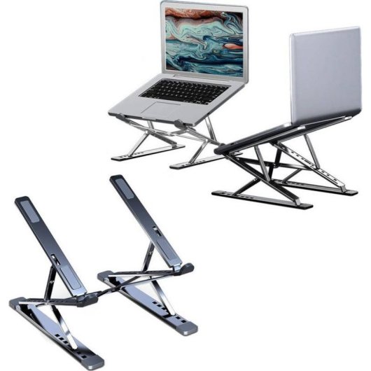 Soporte para portátil Strado N8 Aluminio Ajustable Gris