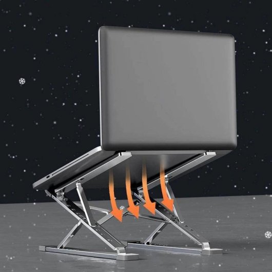 Soporte para portátil Strado N8 Aluminio Ajustable Gris