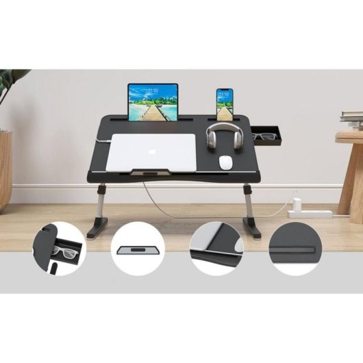 Soporte de portátil Mozos Game-SL2 regulable 17" Negro