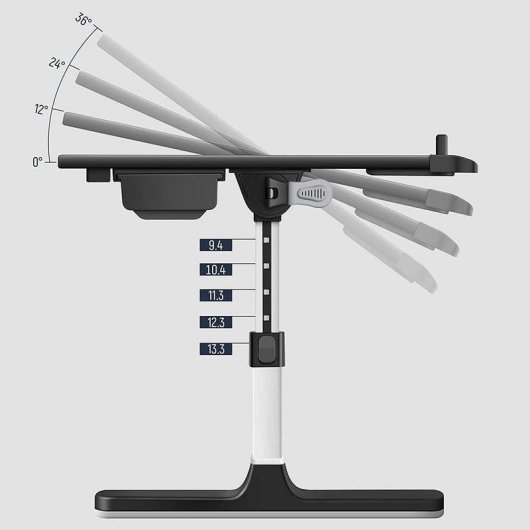 Soporte de portátil Mozos Game-SL2 regulable 17" Negro