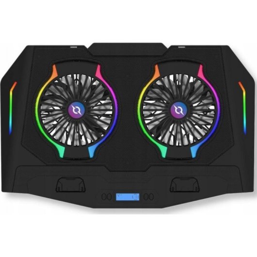 Base de arrefecimento AQIRYS Pluto 17" com 2 ventiladores e hub USB