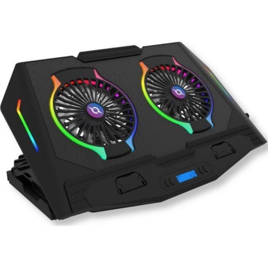 Base de arrefecimento AQIRYS Pluto 17" com 2 ventiladores e hub USB