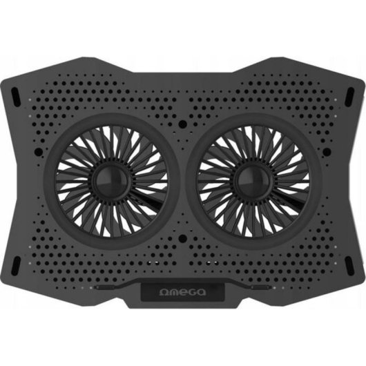 Base raffreddamento portatile Omega OMNCP2FB con 2 ventole USB RGB