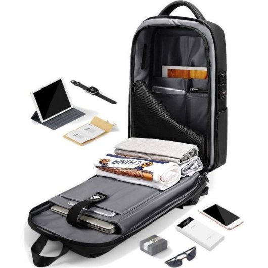 Mochila Mozos PM37 antirrobo USB 32L para portátil 15,6" TSA