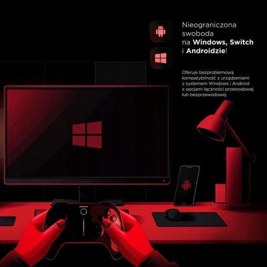 Gamepad inalámbrico Rampage Hydra RGB Negro